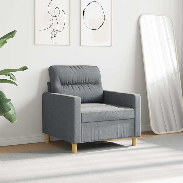 Világosszürke szövet kanapéfotel 60 cm