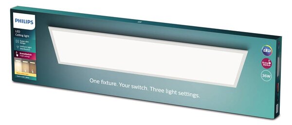 Philips Touch LED panel 120 x 30cm fehér 2,700 K, dimmelhető, Fehér / opál, Dolgozószoba / Iroda, fém