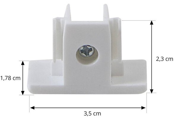 Lindby 1 fázisú sínrendszer Linaro, GU10, 14 izzó, fehér, dimmelhető, Fehér / opál, Nappali / Étkező, fém, Modern
