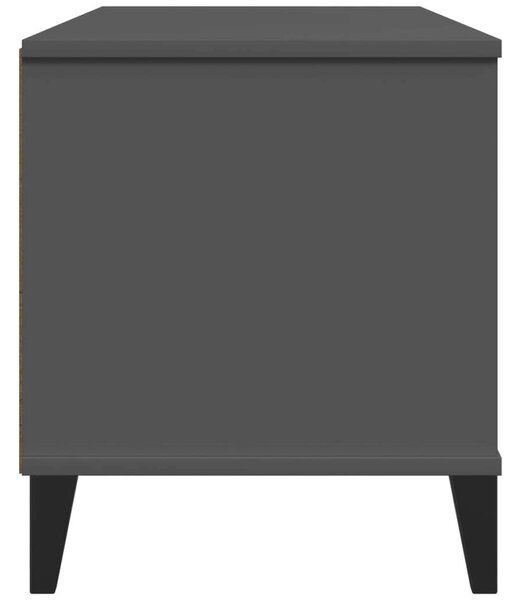 VidaXL VIKEN TV Szekrény - Tömör Fenyőfa - Antracit Szürke - 106cm