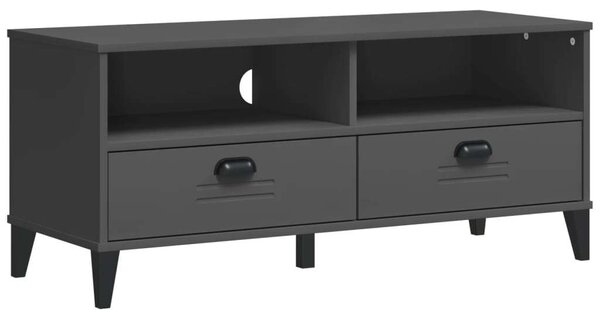 VidaXL VIKEN TV Szekrény - Tömör Fenyőfa - Antracit Szürke - 106cm