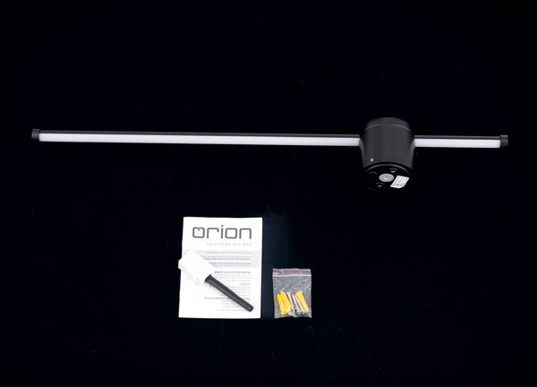 ORION LED fali világítás Ferdinand, IP54, fekete, Fekete, Nappali / Étkező, Alumínium, Modern