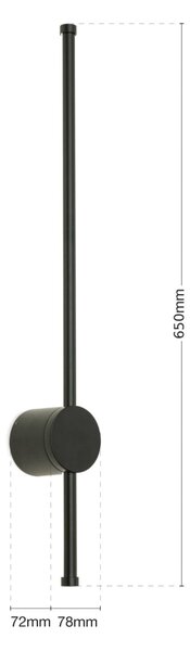 ORION LED fali világítás Ferdinand, IP54, fekete, Fekete, Nappali / Étkező, Alumínium, Modern