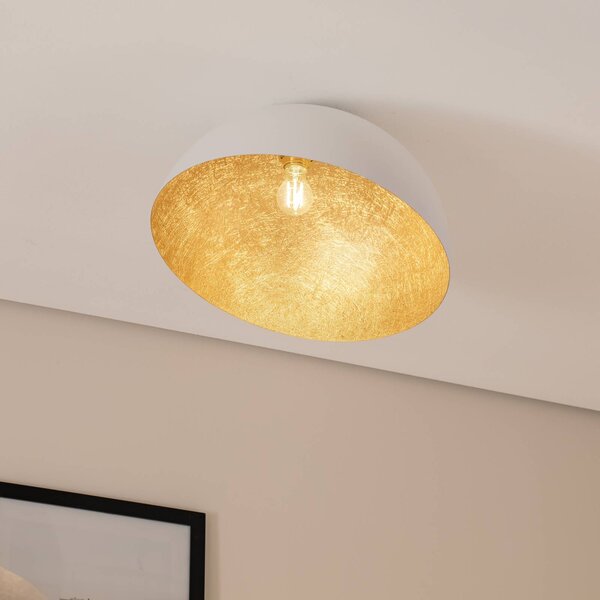 SIGMA Sfera mennyezeti világítás, Ø 50 cm, fehér/arany, dimmelhető, Sárgaréz / arany, Nappali / Étkező, fém, Modern