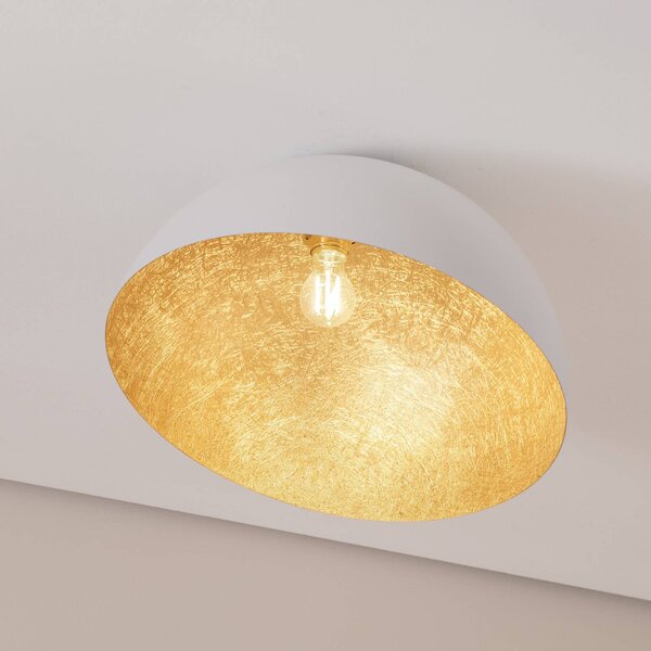 SIGMA Sfera mennyezeti világítás, Ø 50 cm, fehér/arany, dimmelhető, Sárgaréz / arany, Nappali / Étkező, fém, Modern