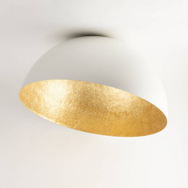 SIGMA Sfera mennyezeti világítás, Ø 50 cm, fehér/arany, dimmelhető, Sárgaréz / arany, Nappali / Étkező, fém, Modern