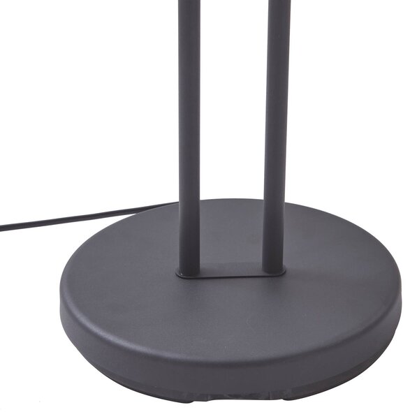 Lindby LED állólámpa Josefin, fekete, olvasólámpa, dimmelhető, dimmelhető, Fekete, Nappali / Étkező, fém, Modern