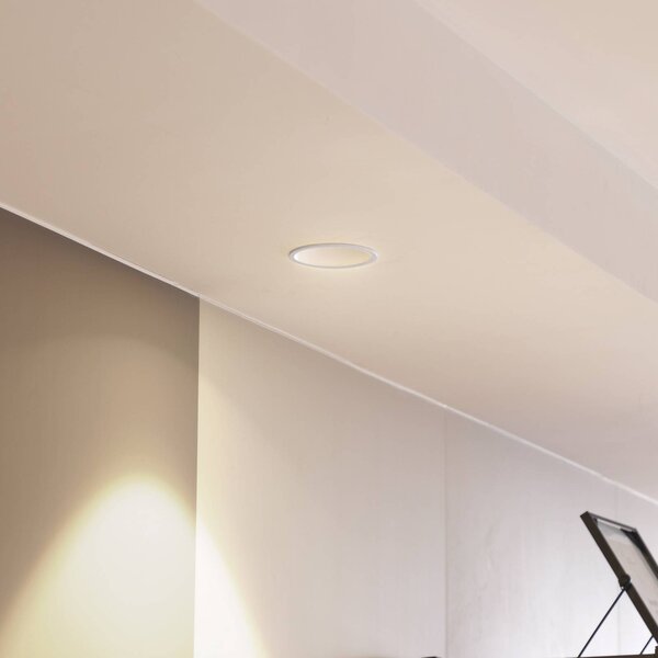 Arcchio LED downlight Niria fehér, 3,000K, dimmelhető, Fehér / opál, Nappali / Étkező, Alumínium, Modern