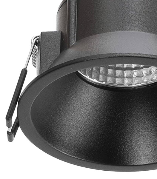 Arcchio LED-es Niria downlight, fekete, 3,000K, dimmelhető, Fekete, Nappali / Étkező, Alumínium, Modern