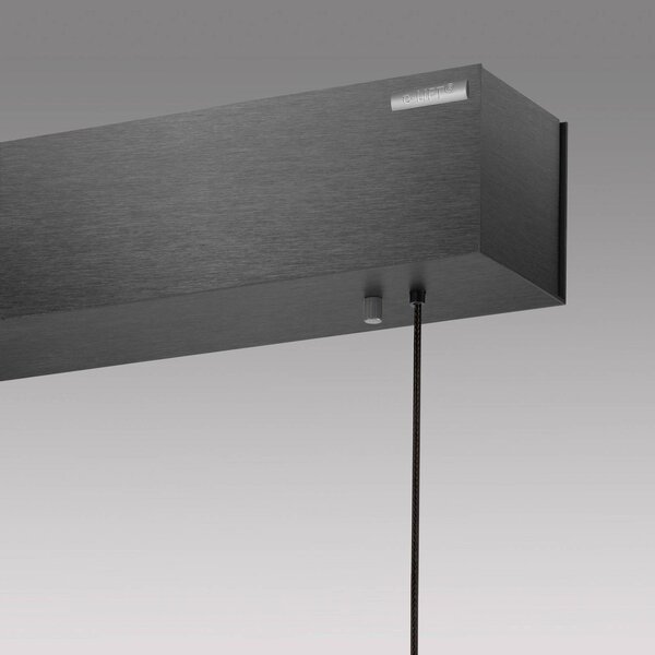 PURE LED függő világítás E-Motion, platina, CCT, dimmelhető, Alu / szürke / cink, Nappali / Étkező, Alumínium, Modern