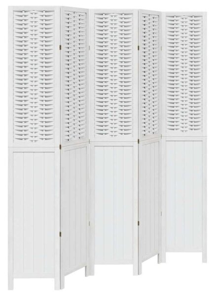 Bambusz Térelválasztó - 5 Paneles - 175-180x220 cm - Fehér
