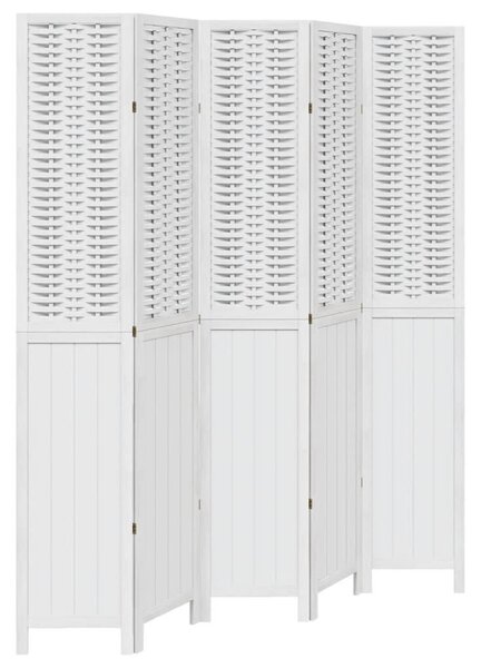 Bambusz Térelválasztó - 5 Paneles - 175-180x220 cm - Fehér