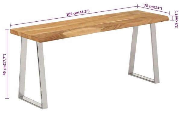 VidaXL Akácfa Pad - 105 cm