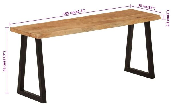 VidaXL Akácfa Pad - 105 cm