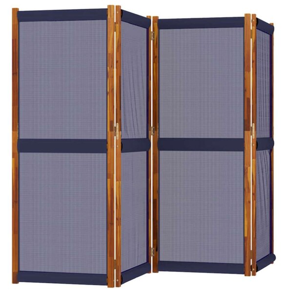 VidaXL 4 Paneles Térelválasztó - Sötétkék - 280x180 cm