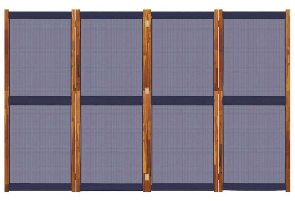 VidaXL 4 Paneles Térelválasztó - Sötétkék - 280x180 cm