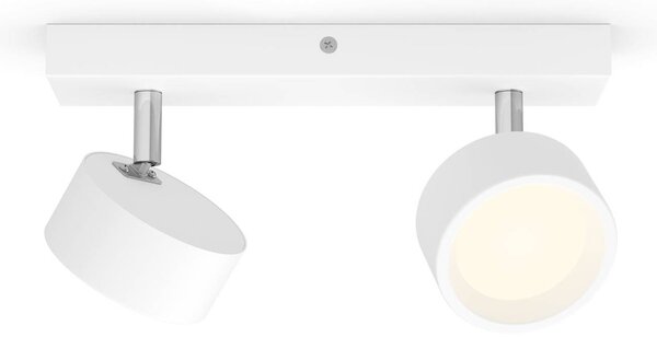 Philips Bracia LED mennyezeti spotlámpa, 2 izzós, fehér, Fehér / opál, Nappali / Étkező, Alumínium, Modern
