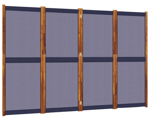 VidaXL 4 Paneles Térelválasztó - Sötétkék - 280x180 cm