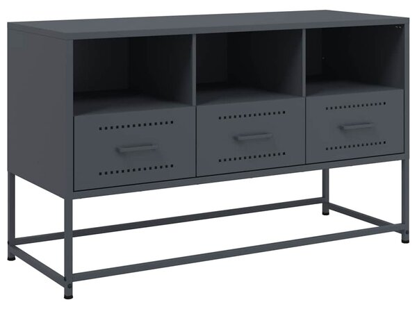 Antracitszürke acél TV-szekrény 100,5x39x60,5 cm