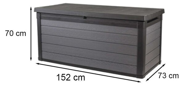 Cortina műanyag kerti láda 570L szürke