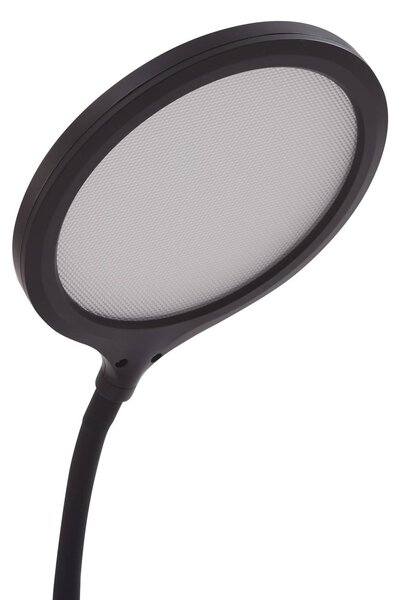Lindby LED asztali lámpa Valtaria, fekete, CCT, dimmelhető, dimmelhető, Fekete, Dolgozószoba / Iroda, Műanyag, Modern