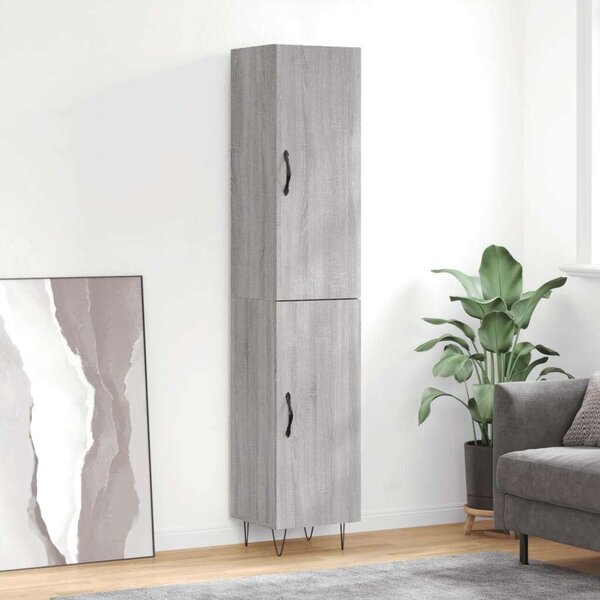 VidaXL szürke sonoma szerelt fa magasszekrény 34,5 x 34 x 180 cm