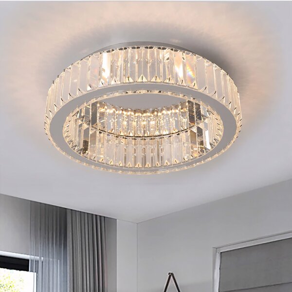 Toolight Toollight, kristály mennyezeti lámpa 40cm, 24W, 4000K, 1120lm, APP1742-C, króm, OSW-09306