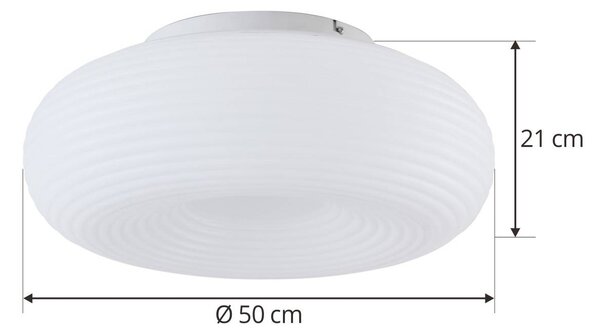 Lucande Smart LED mennyezeti lámpa Bolti, fehér, RGBW, CCT, Tuya, dimmelhető, Fehér / opál, Nappali / Étkező, Műanyag, Modern