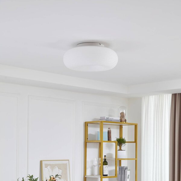 Lucande Smart LED mennyezeti lámpa Bolti, fehér, RGBW, CCT, Tuya, dimmelhető, Fehér / opál, Nappali / Étkező, Műanyag, Modern