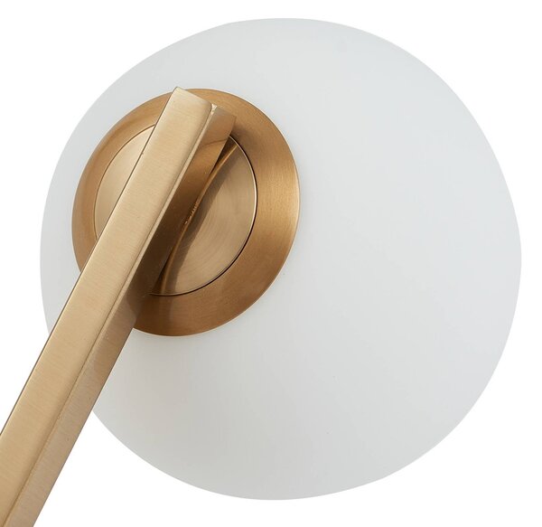 Lucande fali lámpa Bidolo, sárgaréz színű, üveg, 12 cm, IP44, dimmelhető, Sárgaréz / arany, Fürdőszoba, fém