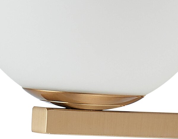 Lucande fali lámpa Bidolo, sárgaréz színű, üveg, 12 cm, IP44, dimmelhető, Sárgaréz / arany, Fürdőszoba, fém
