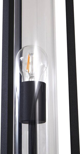 Lucande kültéri világítás Alivaro, fekete, 220 cm, E27, IP65, dimmelhető, Fekete, Alumínium, Modern