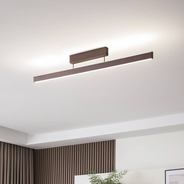 Lucande Smart LED mennyezeti lámpa Mylosh, kávé, CCT, Tuya, dimmelhető, Barna / rozsda, Nappali / Étkező, Alumínium, Modern