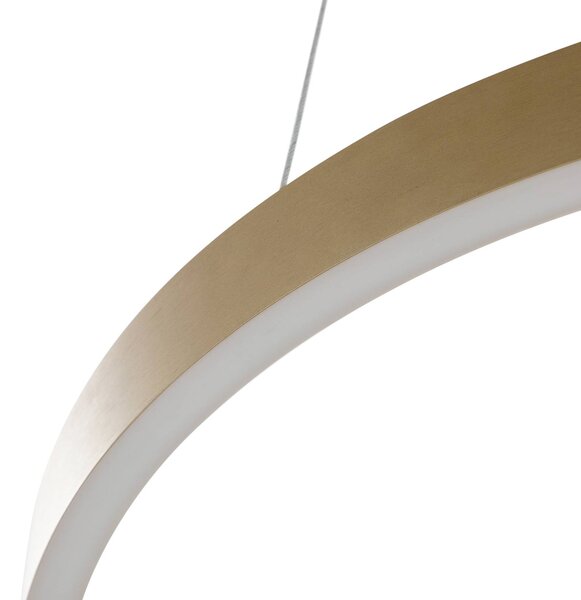 Lucande Smart LED függőlámpa Yonam, arany, 2-lámpás, Tuya, dimmelhető, Sárgaréz / arany, Nappali / Étkező, Alumínium, Modern