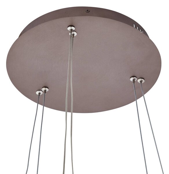 Lucande Smart LED függőlámpa Yonam, kávé, 2-lámpás, Tuya, dimmelhető, Barna / rozsda, Nappali / Étkező, Alumínium, Modern