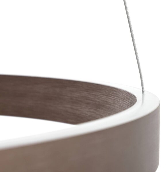 Lucande Smart LED függőlámpa Yonam, kávé, 1-fényű, Tuya, dimmelhető, Barna / rozsda, Nappali / Étkező, Alumínium, Modern