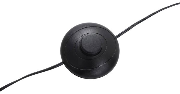 Lucande LED ívlámpa Boga, fekete, fém, dimmelhető, dimmelhető, Fekete, Nappali / Étkező, fém, Modern