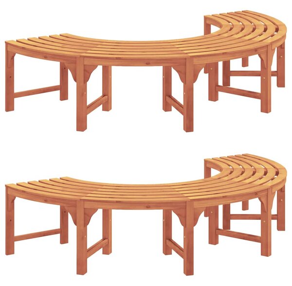 Fa pad 8 -Seater 2 db 160 x 80 x 45cm Tömör Eukaliptusz Fa