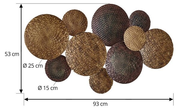 Lindby fali lámpa Soraya, arany/réz, fém, 2 lámpás, 51cm, dimmelhető, Sárgaréz / arany, Nappali / Étkező, fém, marokkói