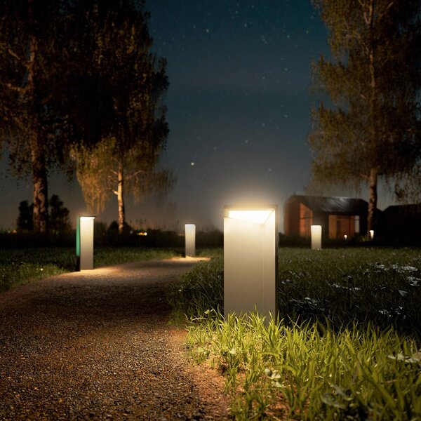 Sigor LED-es újratölthető napelemes lámpa Nusolar antracit, magasság 34cm, dimmelhető, Alu / szürke / cink, Alumínium, Modern