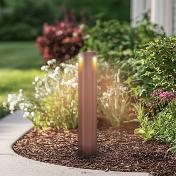 Lucande Raiku LED ösvény világítás, rozsda színű, alumínium, 65 cm, Barna / rozsda, Alumínium, Modern