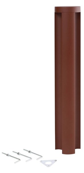 Lucande Raiku LED ösvény világítás, rozsda színű, alumínium, 65 cm, Barna / rozsda, Alumínium, Modern