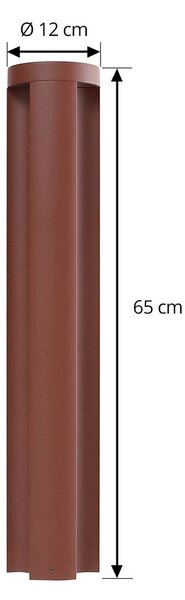 Lucande Raiku LED ösvény világítás, rozsda színű, alumínium, 65 cm, Barna / rozsda, Alumínium, Modern