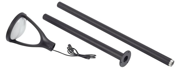 Lucande Filor LED kültéri világítás, fekete, alumínium, 250 cm, Fekete, Alumínium, Modern