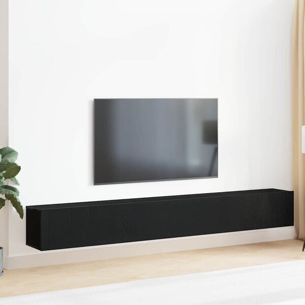 TV szekrény garnitúra 3 db 80 x 30 x 30 cm Fekete tölgy