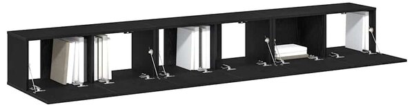 TV szekrény garnitúra 3 db 80 x 30 x 30 cm Fekete tölgy