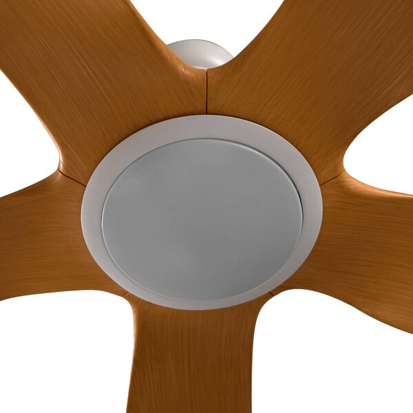 Lucande LED mennyezeti ventilátor Omendo, fehér, DC, csendes, CCT, dimmelhető, Fehér / opál, Nappali / Étkező, fém, Modern