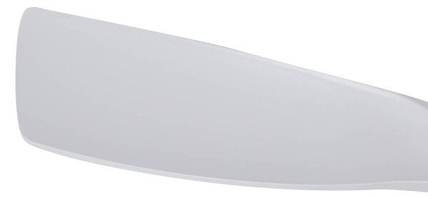 Lucande Smart LED mennyezeti ventilátor Moneno, fehér, DC, Tuya, dimmelhető, Fehér / opál, Nappali / Étkező, fém, Modern