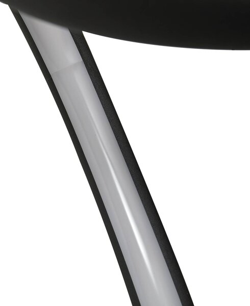 Lindby LED mennyezeti ventilátor Lomata, fekete, csendes, Ø 23 cm, dimmelhető, Fekete, Nappali / Étkező, Alumínium, Modern