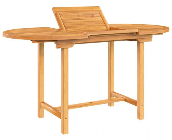 VidaXL kihúzható tömör tíkfa kerti asztal 110-160 x 80 x 75 cm
